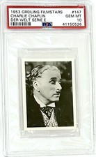 1953 GREILING CHARLIE CHAPLIN *RARE* 1/1 PSA 10 *FILM PIONEER* (HOLLYWOOD ICON) picture