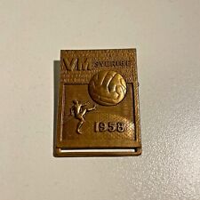 1958 FOOTBALL (SOCCER) WORLD CUP - SWEDEN Press Pin - RARE picture