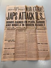 Japan Attack U.S. Bomb Hawaii Pearl Harbor Reading Pa WWII 1941 Newspaper   picture