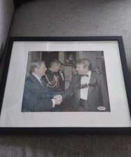 Presidents Ronald Reagan & Donald Trump Signed Autographed Framed 8x10 Photo COA picture
