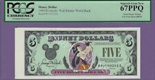 1998 D $5 Goofy DISNEY DOLLAR *D00100201A* Graded PCGS 67PPQ FROM SHEET 0001D picture