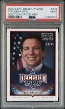Ron Desantis 2020 Leaf Decision #431 Election Day Stamp Rookie RC /45 PSA 9 Mint picture
