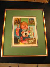 2004 Garbage Pail Kids 1/1 Original Art - President Donald Trump +Tom Bunk COA picture