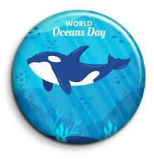 Environment world ocean's day 3 killer whale magnet fridge custom 56mm photo picture