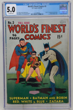 WORLD'S FINEST COMICS #3 ~ DC 1941 ~ CGC 5.0 ~ 1ST SCARECROW picture