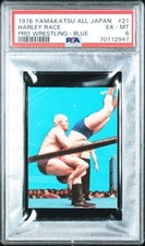 1976 Yamakatsu Wrestling Harley Race Blue #21 RC Rookie PSA 6 Only 2 Higher picture