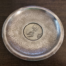 ILIAS LALAOUNIS STERLING SILVER 925 SWALLOWS BIRDS HAMMERED NUT TRAY. picture