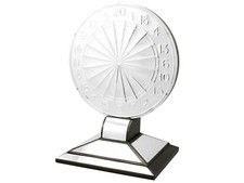 Antique George V Art Deco Sterling Silver Dartboard Presentation Trophy picture