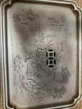 🎋 “Seven Sages of the Bamboo Grove” Large Tin Tea Tray – Vintage Collectible picture