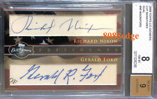 2008 CO-SIGNERS DUAL AUTO:RICHARD NIXON/GERALD FORD #1/1 AUTOGRAPH PRESIDENT BGS picture