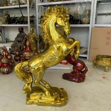 Chinese Fengshui Brass Success Animal Zodiac Year Tang Horse Statue Sculpture picture