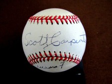 SCOTT CARPENTER AURORA 7 NASA ASTRONAUT SIGNED AUTO 1996 WS BASEBALL JSA LOA picture