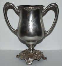 Antique LE SUEUR CENTER MN HIGH SCHOOL Literacy Society Loving Cup Trophy picture