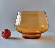 Large 60's Art Glass Bowl Hand Blown Heavy Mid Century Modern Art Masterpiece picture
