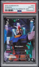 2024 GUNDAM EDITION BETA ALTERNATE ART #001 GUNDAM PSA 10 picture