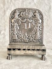 Judaica antique 800 silver Hanukkah menorah lamp Torino Italy 1800 Jewish picture