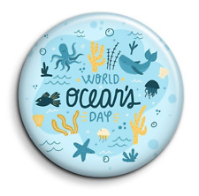 World oceans day 1 - 56mm personalized magnet picture fridge picture