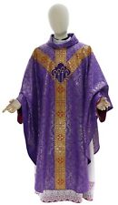 Purple Violet Semi Gothic Chasuble with stole 