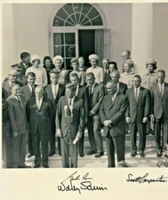Mercury Astronauts Carpenter, Cooper, & Schirra Signed White House Photograph picture