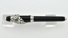 RARE CARTIER EXCEPTIONAL PANTHERE DECOR INITIATED FOUNTAIN PEN 18K GOLD LE188 picture