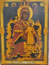  ANTIQUE 19C RUSSIAN HAND PAINTED ICON OF THE 
