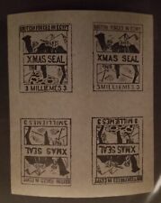 British Forces In Egypt 1932 Xmas Seal 3 Mill. ESSAY tete-beche MLH VF (4 EXIST) picture