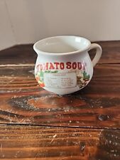 Vintage Tomato Soup Recipe Collectible Mug Serving Bowl With Handle 16oz picture