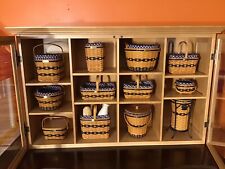 Longaberger JW Wall Cabinet Display & 12 JW Collectors Club Mini baskets & More picture