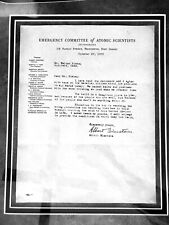 RARE Albert Einstein original signed letter The world is dangerous place COA picture