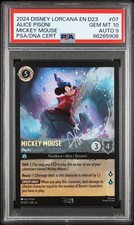2024 D23 EXPO EXCLUSIVE Mickey PSA 10 ALICE SIGNED AUTO EXTREMELY RARE picture
