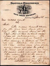 1904 Charleston SC Whiskey - Sottile Brothers Whiskies EX Rare Letter Head Bill picture