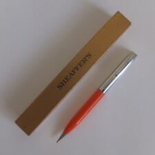 vintage SHEAFFER pencil 0.9mm, c.1966—rare orange barrel, chrome cap—excellent picture