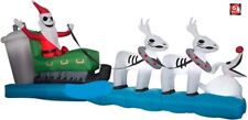 CHRISTMAS 11.5 FT JACK SKELLINGTON ZERO SLED SLEIGH Airblown Inflatable GEMMY picture