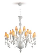 Lladro Ivy and Seed 20 Lights Chandelier. Medium Model. White (US) 01023817 picture