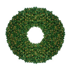 Northlight 10ft Olympia Pine Commercial Artificial Christmas Wreath White Lights picture