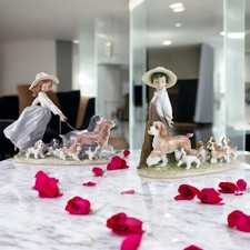 Lladro Retired Set: Puppy Parade 01006828 & My Little Explorers 01006784 picture