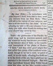 Extremely Rare 19th Century HONOLULU HI Hawaiian Kingdom w/ Ads 1844 Newspaper picture