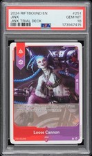 2024 RIFTBOUND: LEAGUE OF LEGENDS JINX TRIAL DECK JINX - LOOSE CANNON PSA 10 picture