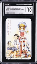 1997 EVANGELION PHONE CARD MOVIC ASUKA & SHINJI CGC 10 GEM MINT picture