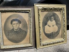 Rare BLACK Mother & BABY AFRICAN AMERICAN  ANTIQUE PHOTO Civil War Era Portrait picture