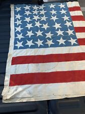 Extremely Rare Handmade 36 Star American Flag w/White Stripes On Top And Bottom picture
