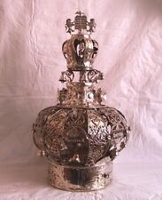 Sefer Torah Crown Keser Sterling Silver Hand Made Hand Chased, c1920’s -1930s picture