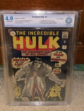 Hulk #1 CBCS 4.0 Marvel 1962 Avengers Rare UK Free CGC sized mylar K10 cm picture