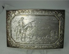 Rare Sterling Silver Belt Buckle rothschild mint zurich 187g picture