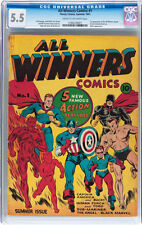 All Winners Comics #1 CGC 5.5 Timely 1941 Captain America Sub-mariner E5 121 cm picture