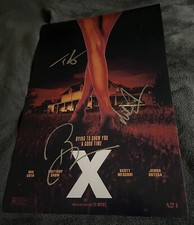 Brittany Snow signed X poster photo TI West cast x3 Martin Henderson picture