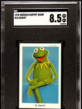 1978 SWEDISH MUPPET SHOW #10 KERMIT *HIGHEST GRADE* ROOKIE CARD SGC 8.5 POP 1 picture