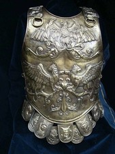 Handcrafted Roman Cuirass with Brass Eagle – 18 Gauge Steel Medieval Breastplate picture