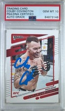Colby Covington autographed 2022 Panini card #17 UFC PSA Encap GEM Mint-10 picture