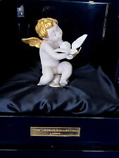 LLADRO #17903 PEACE BNIB BOY ANGEL DOVE LIMITED EDITION LEGEND COLLECTION GOLD picture